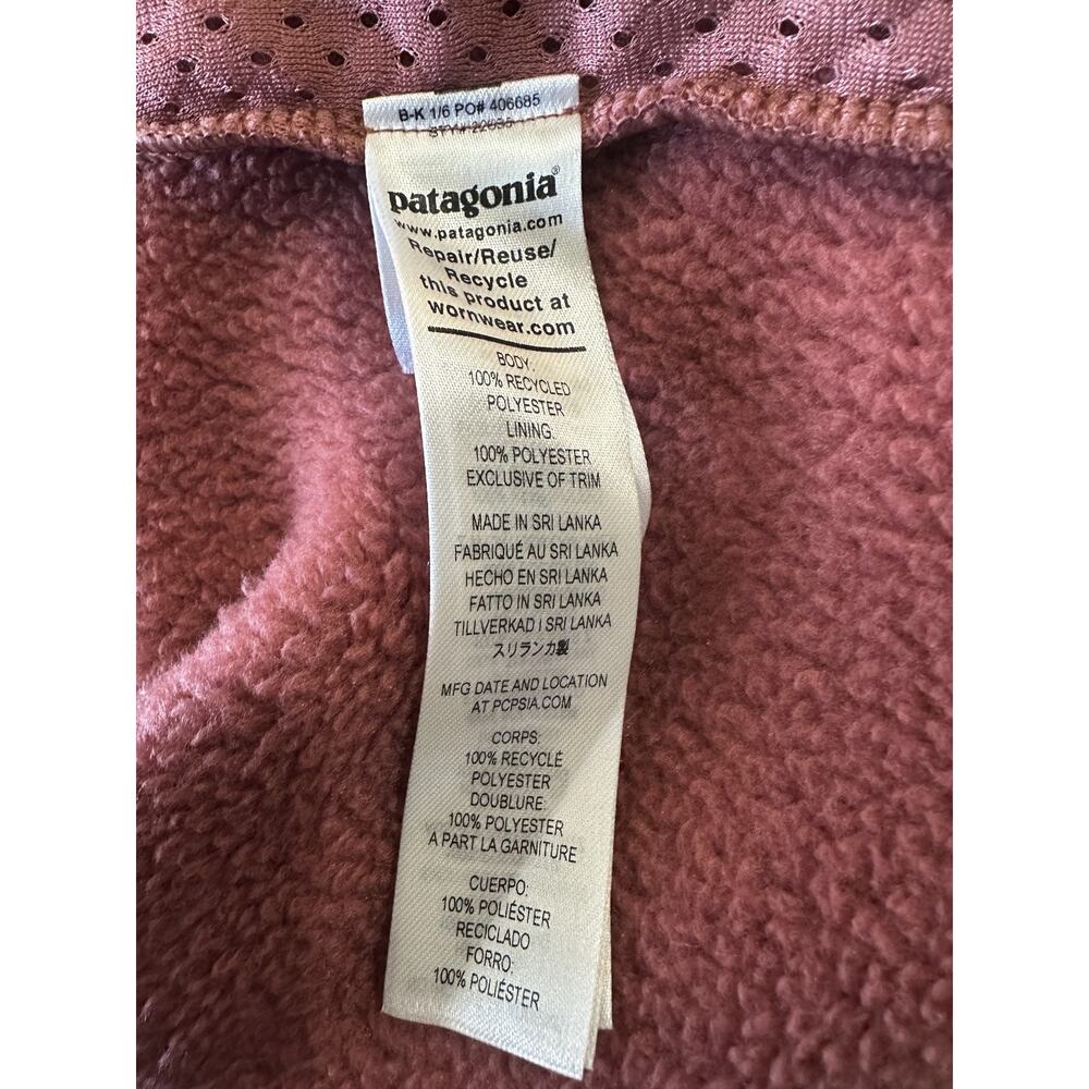 Patagonia Women’s Retro Pile Marsupial 1/2 Zip Fleece Rosehip *Company Logo Sm S - Picture 9 of 16